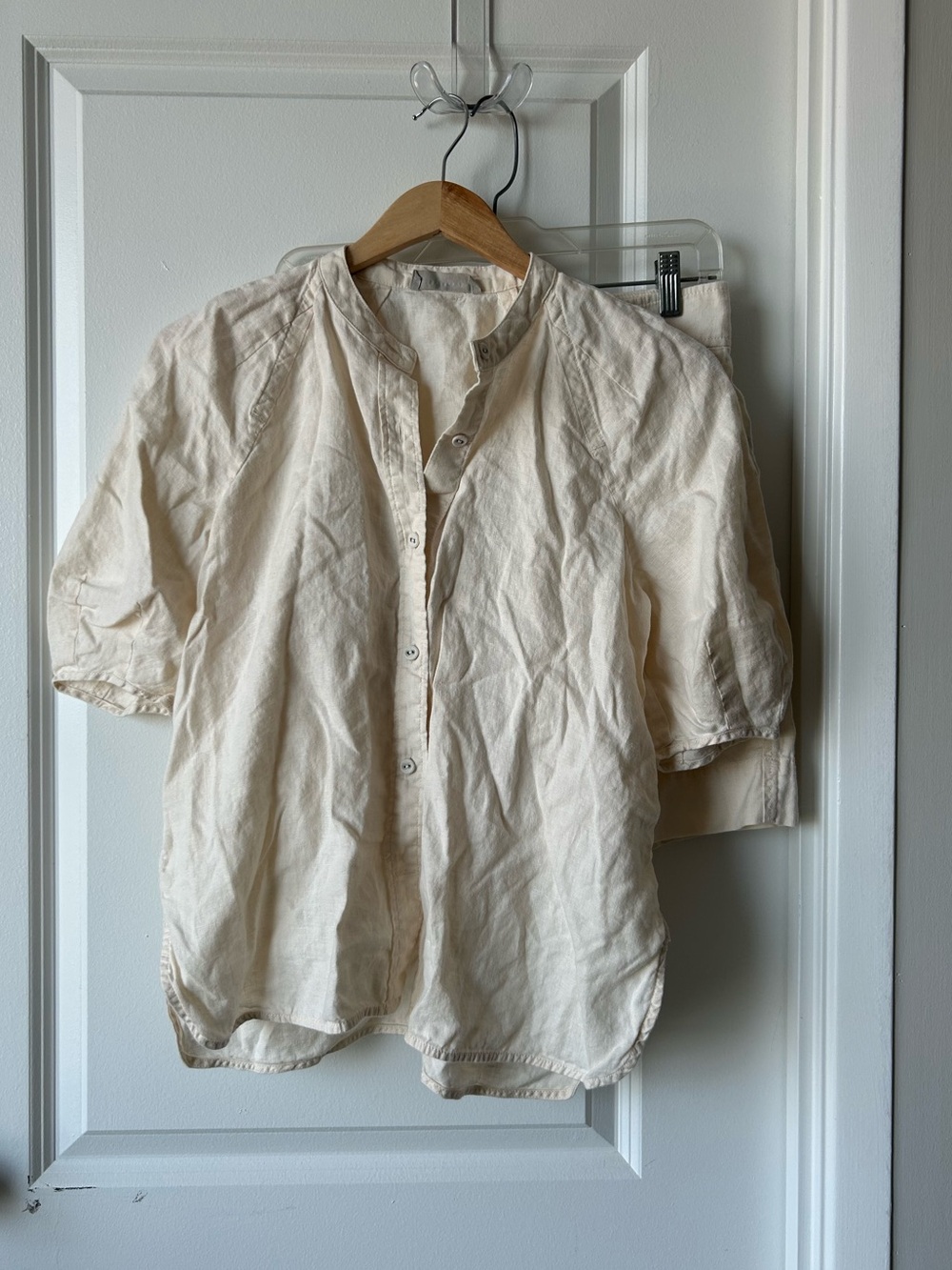Everlane 100% Linen Cream Set Sz XS/2